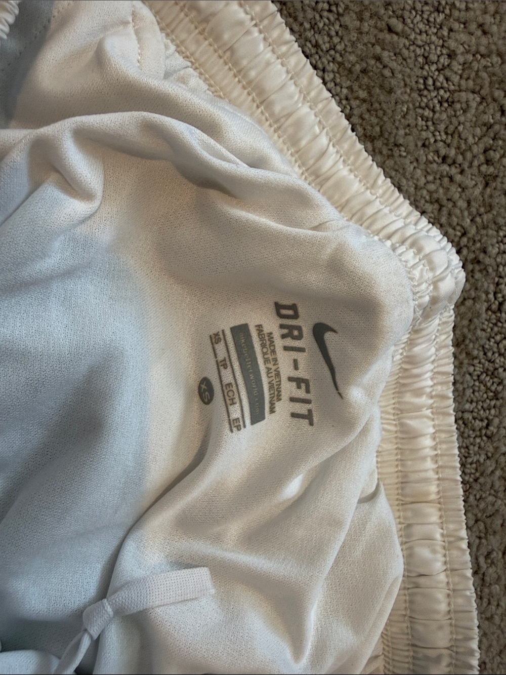 Nike White Women's Athletic Running Shorts - Picture 3 of 3